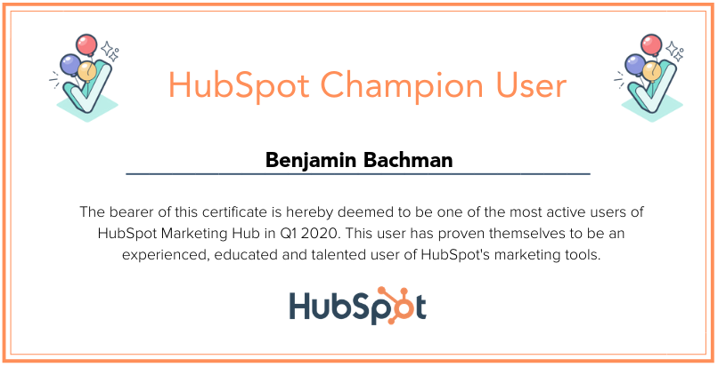 Benjamin Champion User Certificate